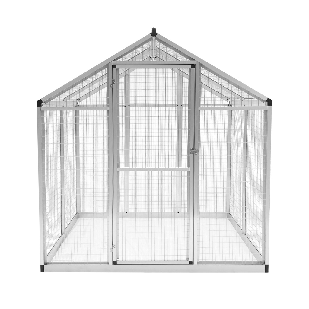Aluminium aviary 182x178x195 cm