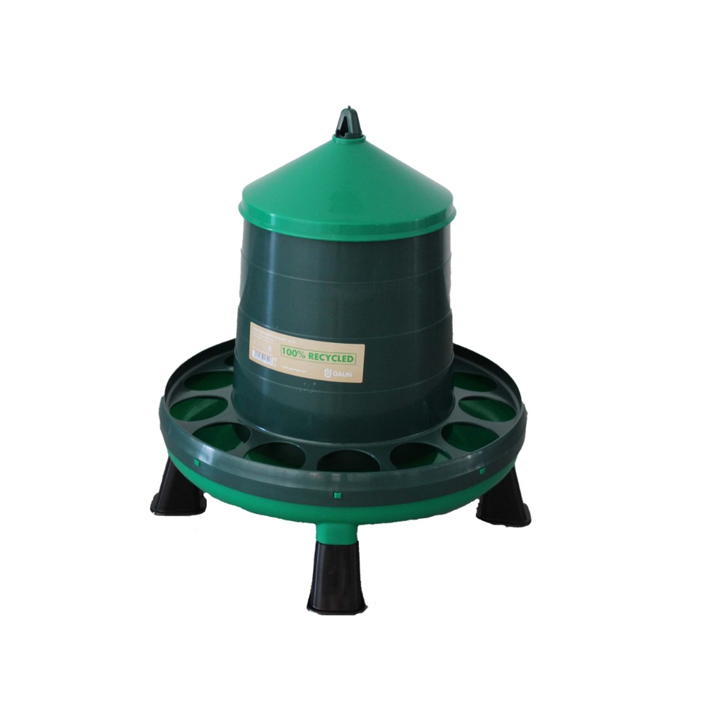 Tremie volailles plastique recycle avec pieds 12 kg