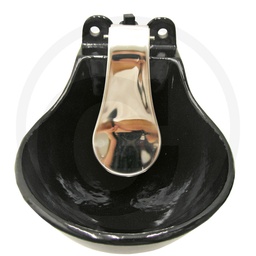 [580700] Drinkbak emaille met lepel zwart 1,5l