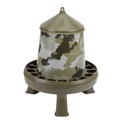 [11387] Trémie plastique volailles avec pieds camouflage 4 kg